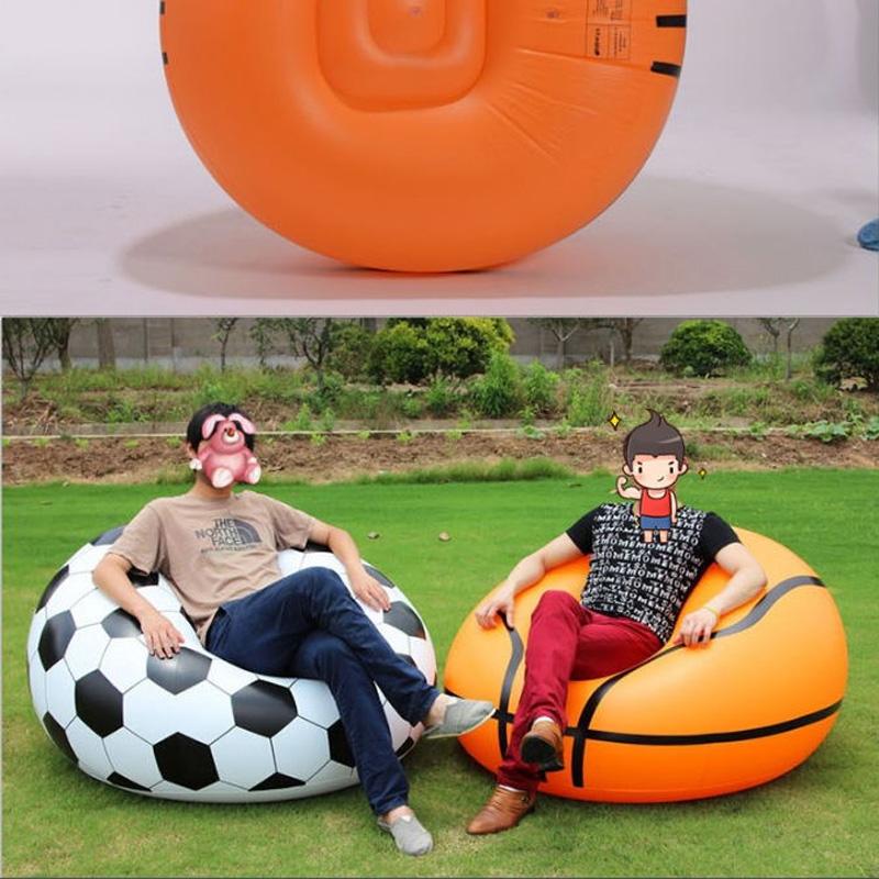 Inflatable Sports Lounge Chair Sofa With Foot Stool For Indoor Outdoor Relaxation 3