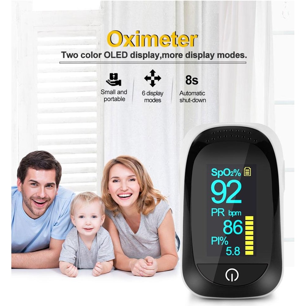 A2 Fingertip Pulse Oximeter With OLED Display Accurate SpO2 Blood Oxygen Monitor 5