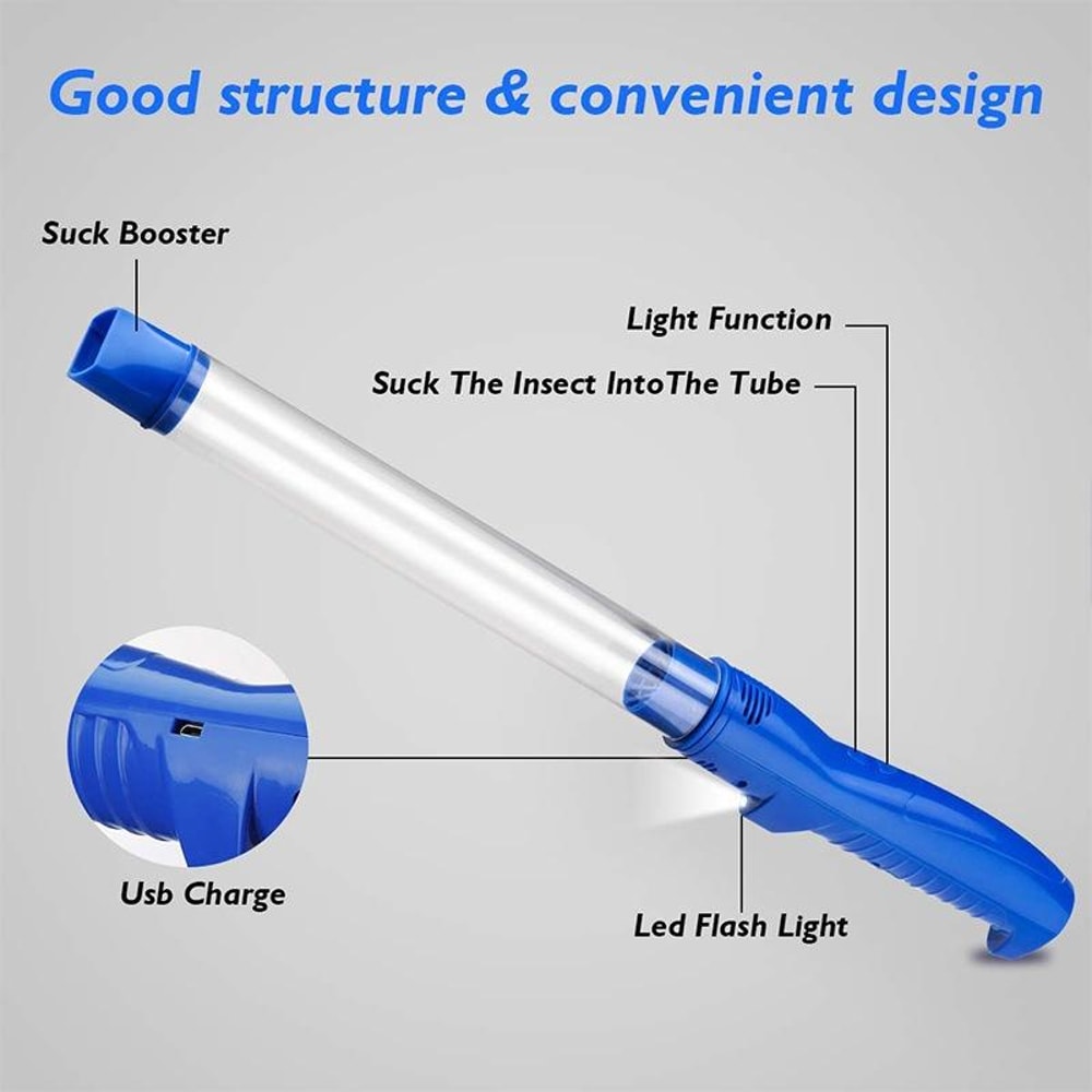Spider Catcher USB Rechargeable Bug Vacuum With LED Light For Safe Indoor Pest Removal 6
