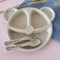 Baby Bear Bamboo Fiber Feeding Set BPA Free Toddler Bowl Spoon Fork Dinnerware 6
