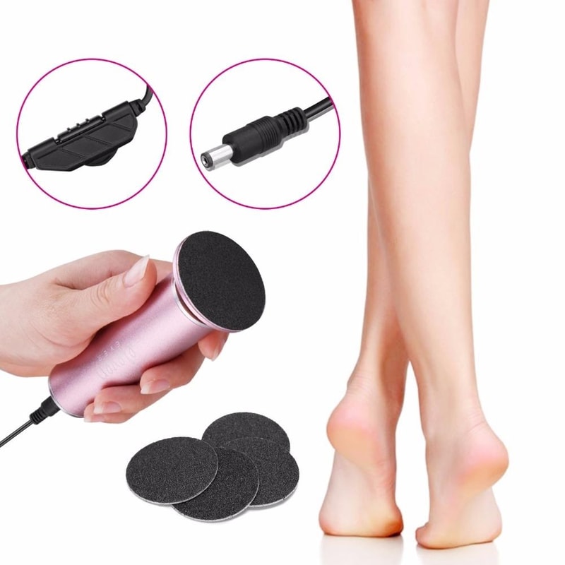 Electric Pedicure Foot File with Adjustable Speed for Callus & Dry Skin Removal