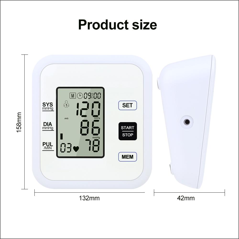Smart Upper Arm Digital Blood Pressure Monitor with Voice Support & Heart Rate Tracking