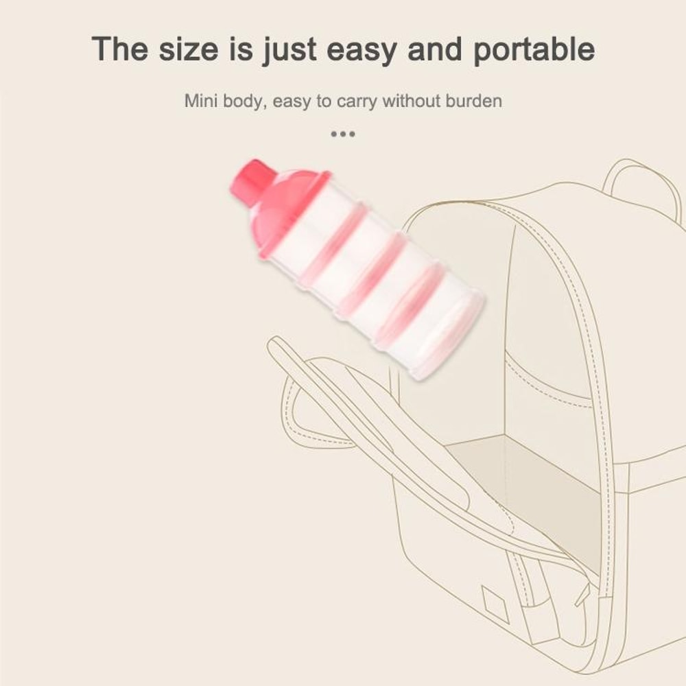 Portable Baby Formula Dispenser BPAFree Milk Powder Storage Container For Travel Feeding 6
