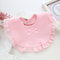 Elegant Baby Bibs With Lace Bow Soft Cotton Drool Scarf For Newborn Girls 0