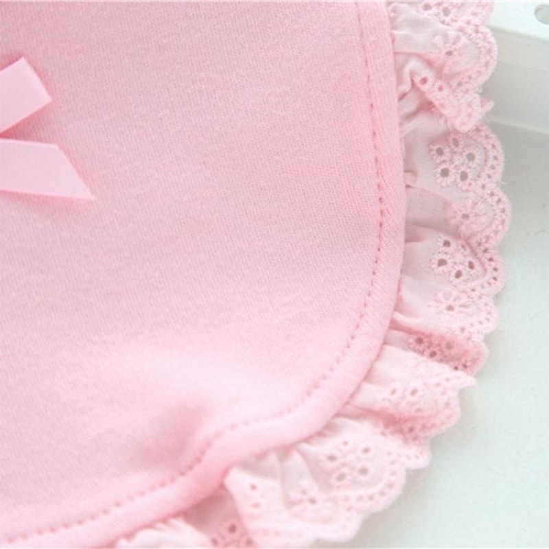 Elegant Baby Bibs With Lace Bow Soft Cotton Drool Scarf For Newborn Girls 5