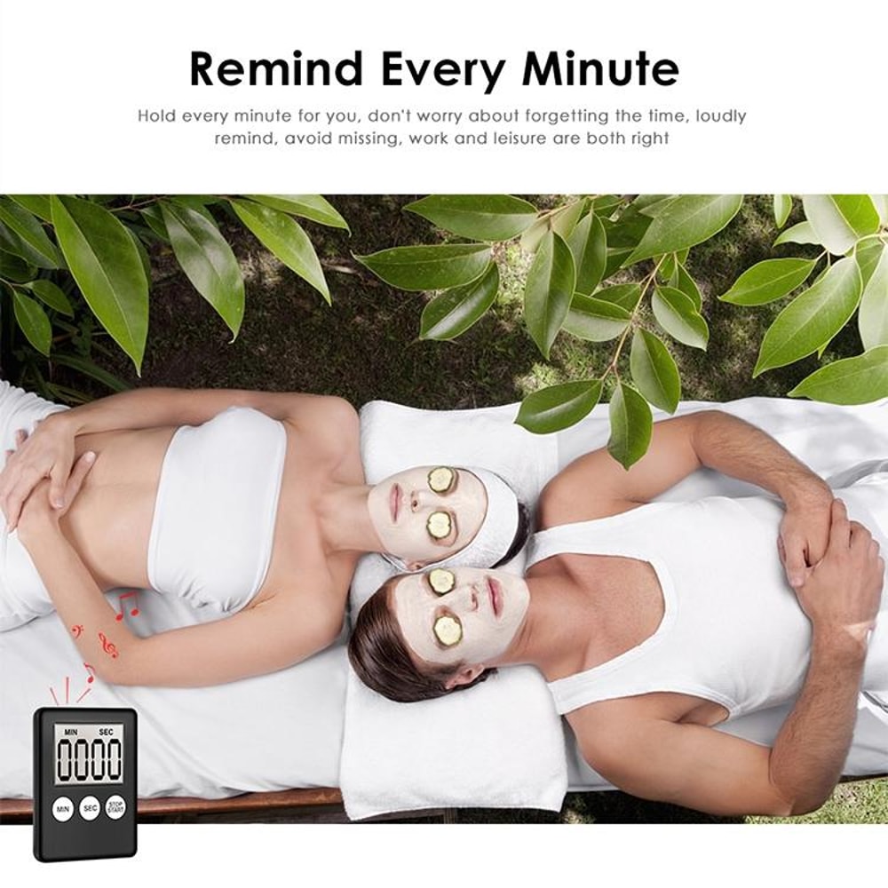 Ultra Slim Digital Kitchen Timer With LCD Display Magnetic Back Countdown Clock Function 2