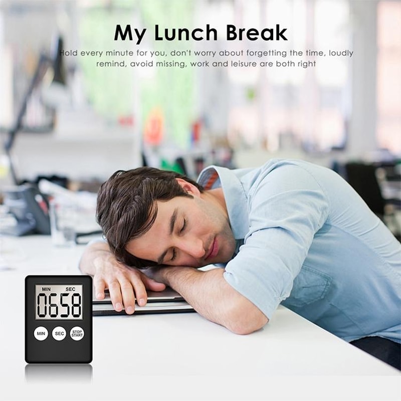 Ultra Slim Digital Kitchen Timer With LCD Display Magnetic Back Countdown Clock Function 3