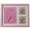 Baby Handprint & Footprint Frame Kit, Wooden Keepsake Photo Frame with Safe Clay Imprint Set