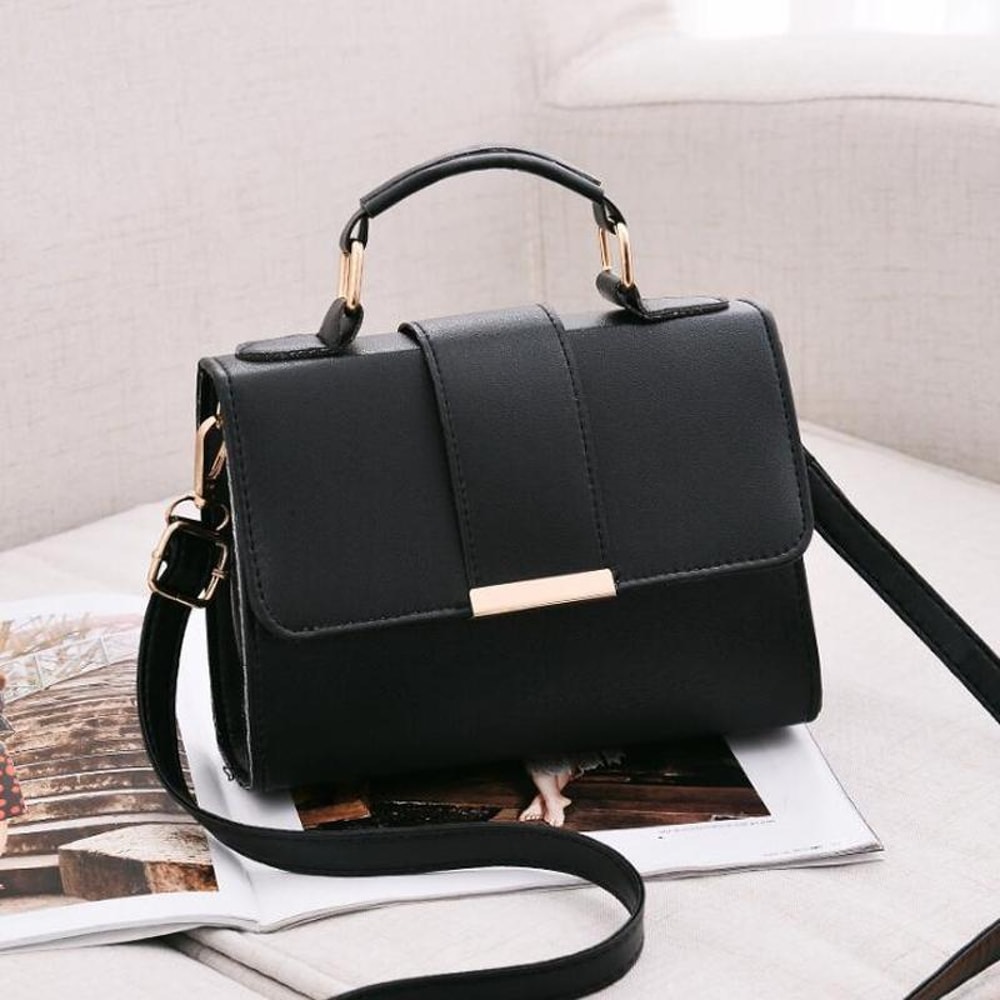 Elegant PU Leather Crossbody Shoulder Bag For Women With Flap Messenger Design 5