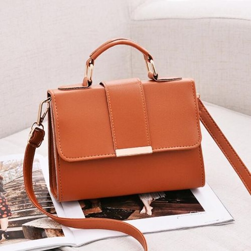 Elegant PU Leather Crossbody Shoulder Bag For Women With Flap Messenger Design 7