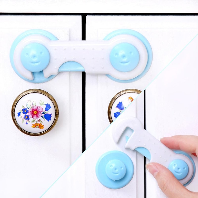 10PCS Child Safety Cabinet Locks Invisible Baby Proof Drawer & Cabinet Door Lock Set