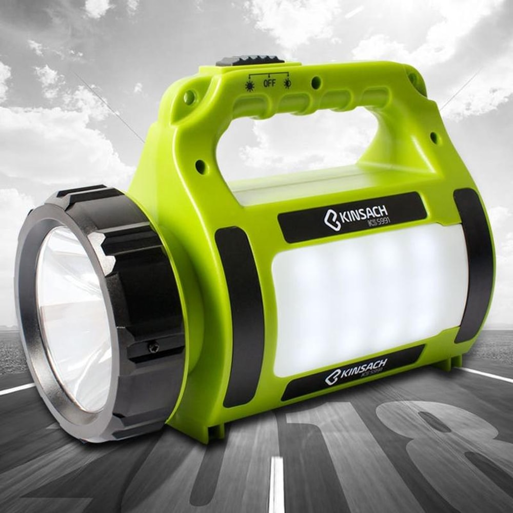 Rechargeable LED Searchlight 1000LM Portable Outdoor Flashlight With USB Power Bank SOS Light 0
