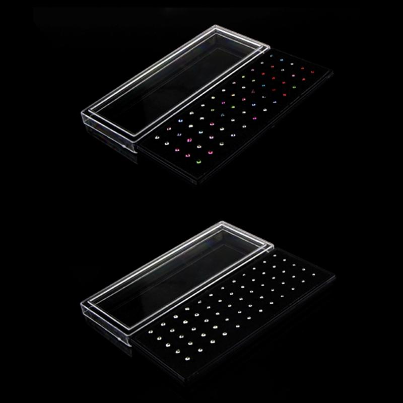 60PCS Nose Stud Rings Set With Mixed Crystal Diamonds In Stainless Steel L Shape 6