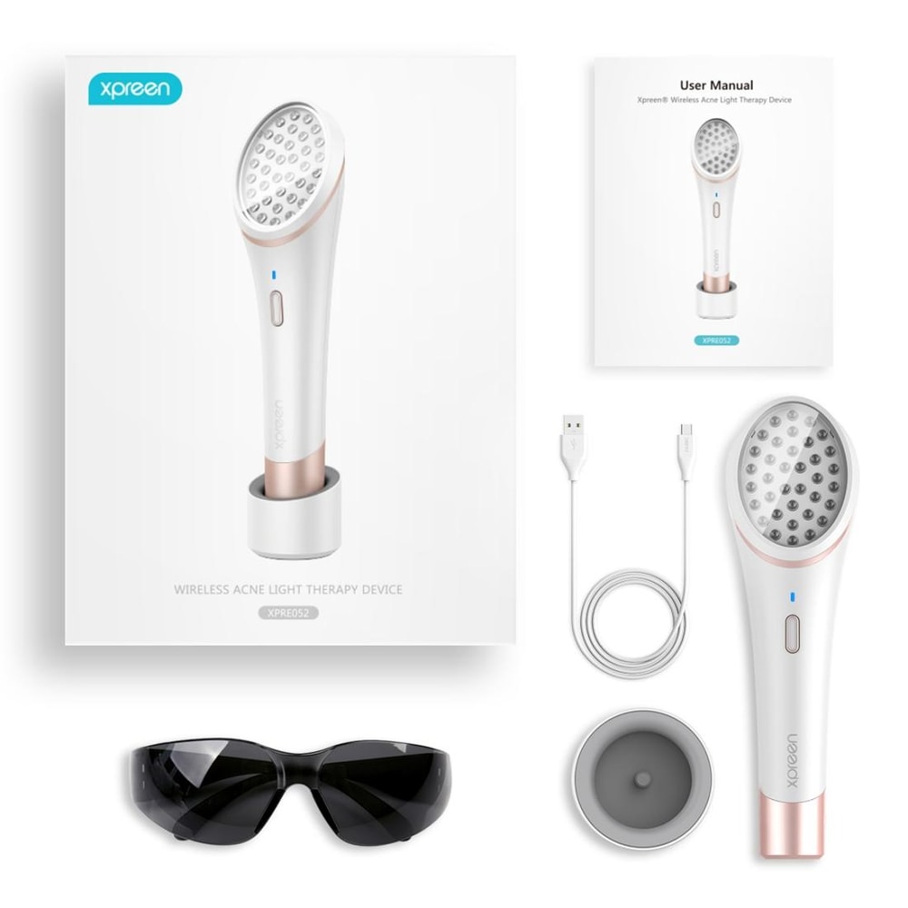 LED Acne Treatment Device With Blue Red Light Therapy Rechargeable Wand 8