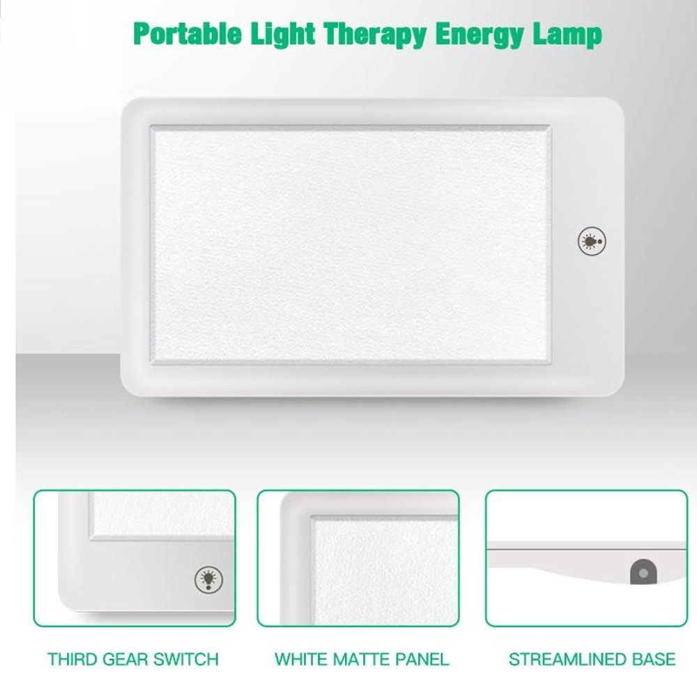 11000 Lux Light Therapy Lamp For SAD Relief With Natural Sunlight Simulation Touch Control 3