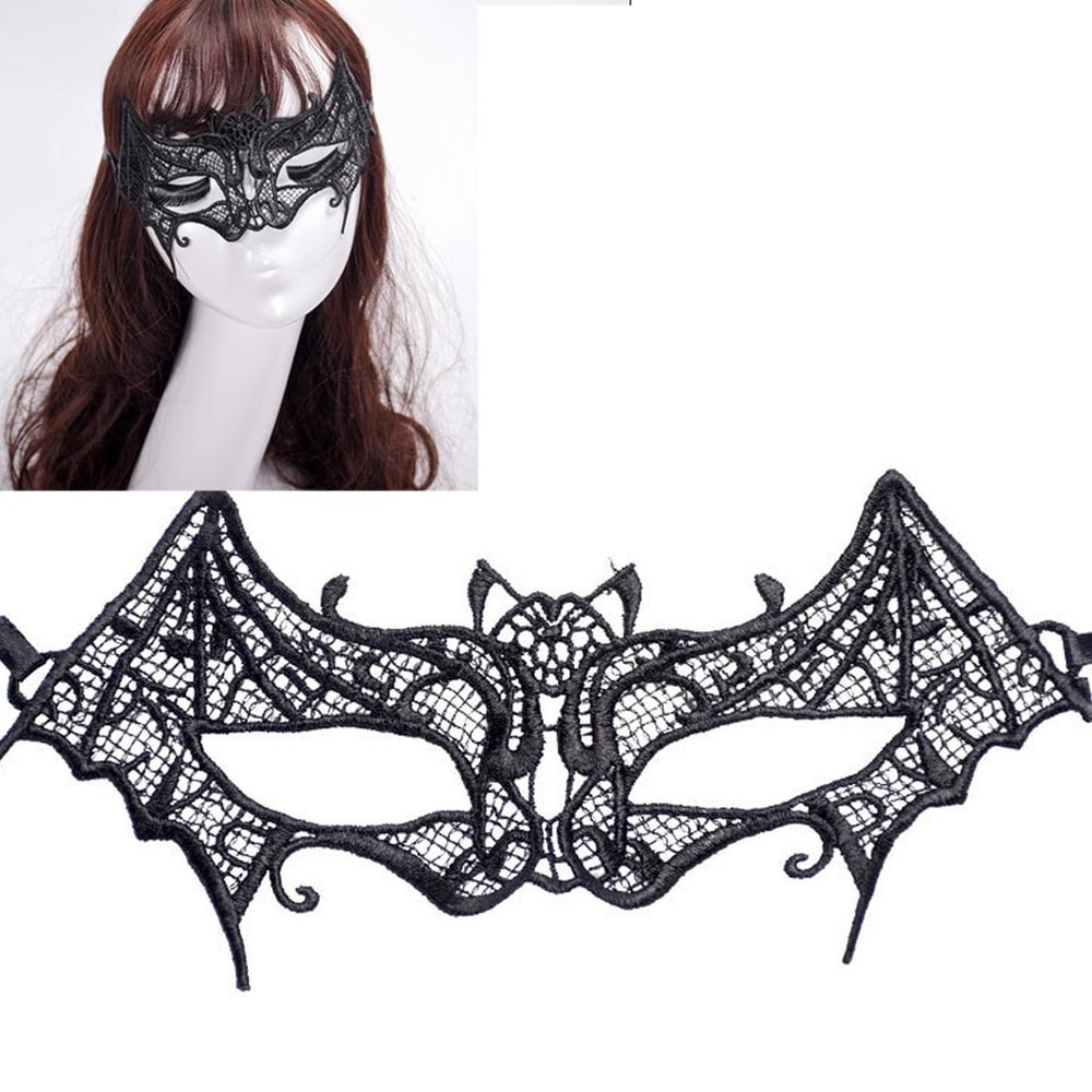 Elegant Lace Bat Masquerade Mask For Halloween Party And Venetian Costume Events 5