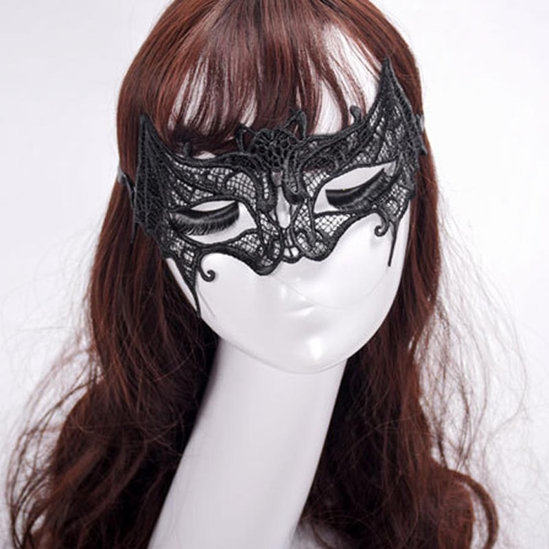 Elegant Lace Bat Masquerade Mask For Halloween Party And Venetian Costume Events 0