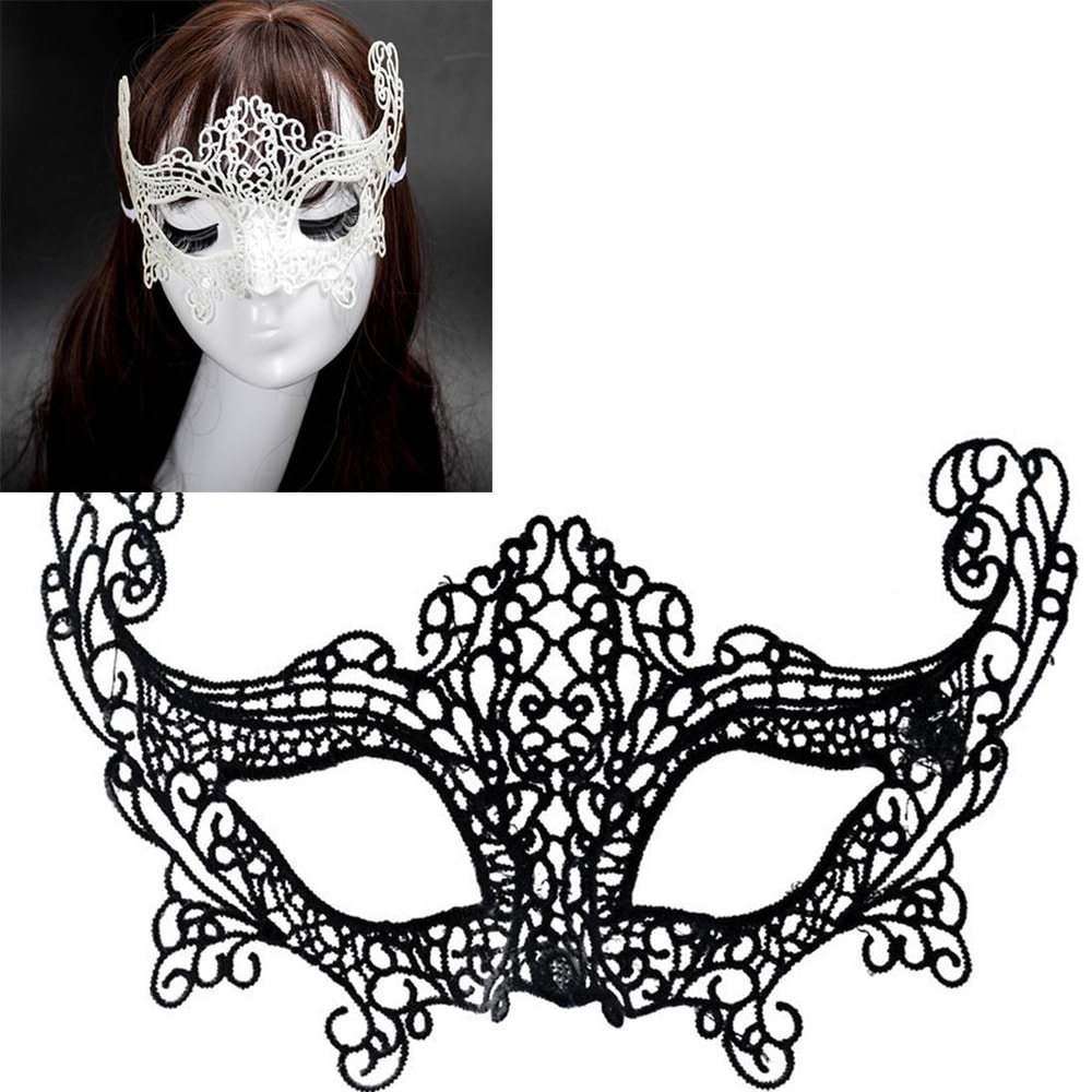 Elegant Lace Bat Masquerade Mask for Halloween Party and Venetian Costume Events