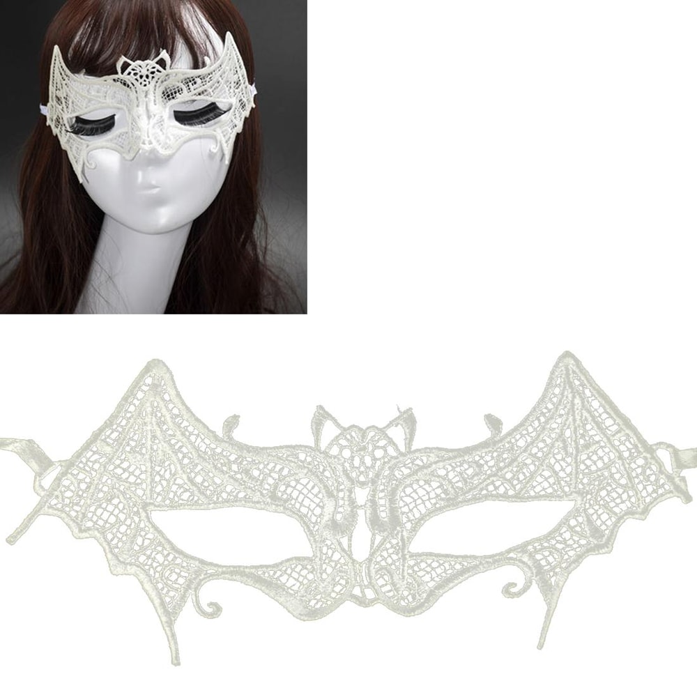 Elegant Lace Bat Masquerade Mask for Halloween Party and Venetian Costume Events
