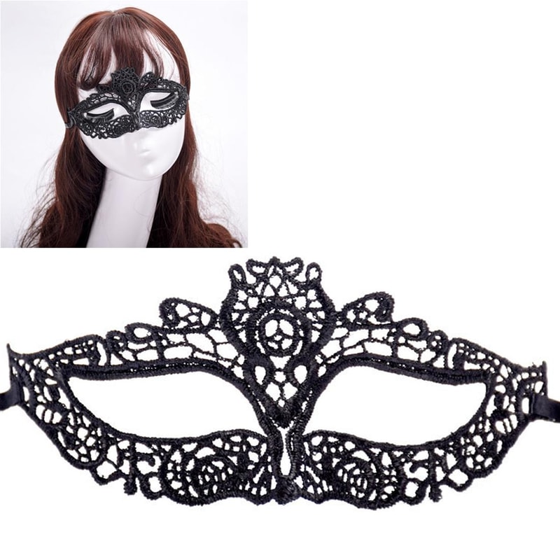 Elegant Lace Bat Masquerade Mask for Halloween Party and Venetian Costume Events