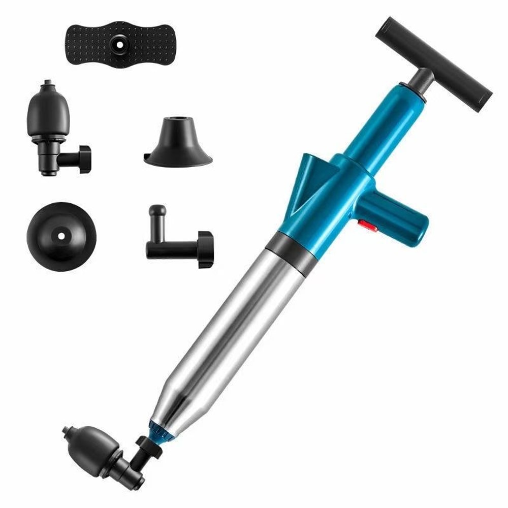 High Pressure Drain Cleaner Air Blaster For Toilets Sinks Sewer Pipe Clogs 12