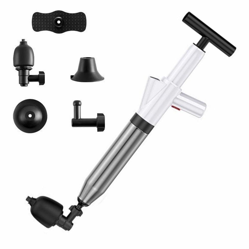 High Pressure Drain Cleaner Air Blaster For Toilets Sinks Sewer Pipe Clogs 13