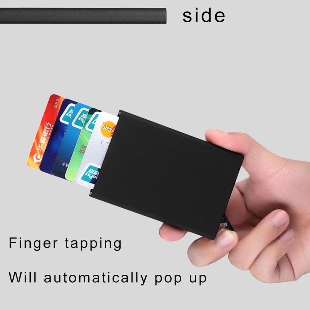 Slim Pop Up Business Card Holder RFID Blocking Credit Card Case For Professionals 3