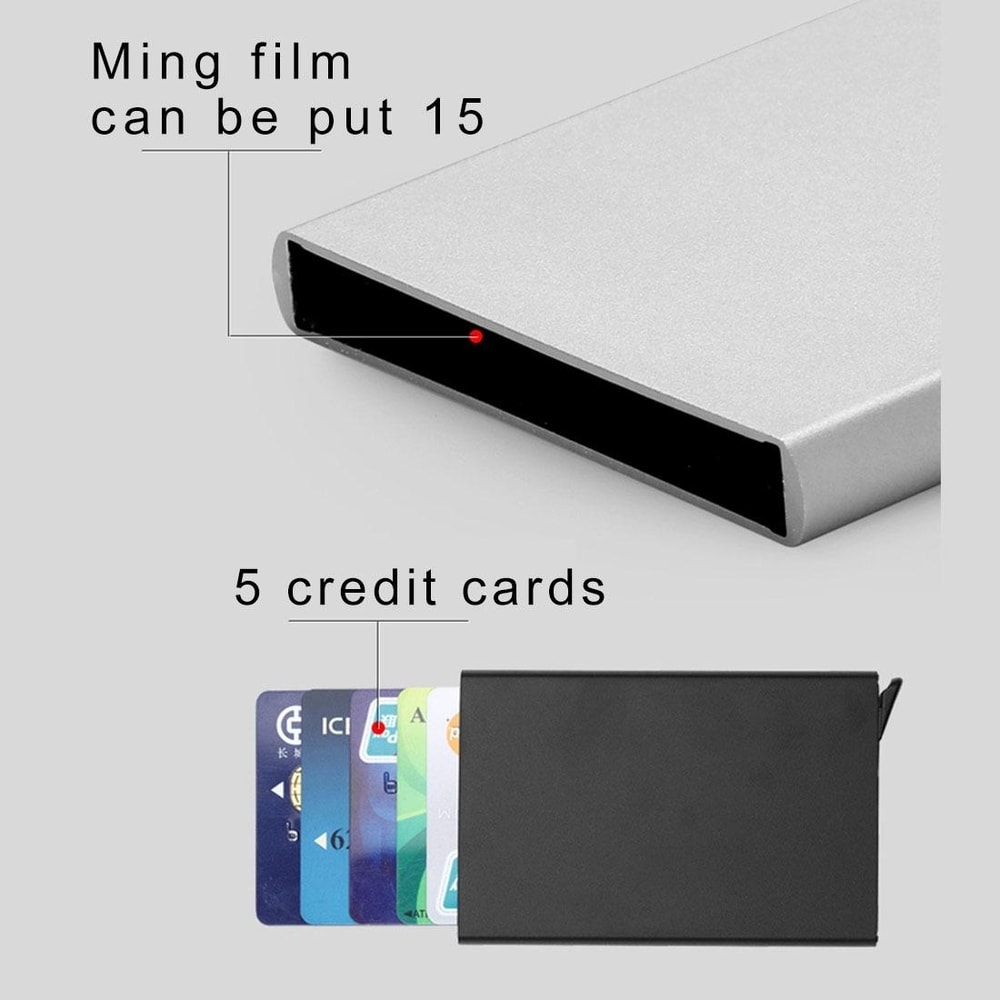 Slim Pop Up Business Card Holder RFID Blocking Credit Card Case For Professionals 4