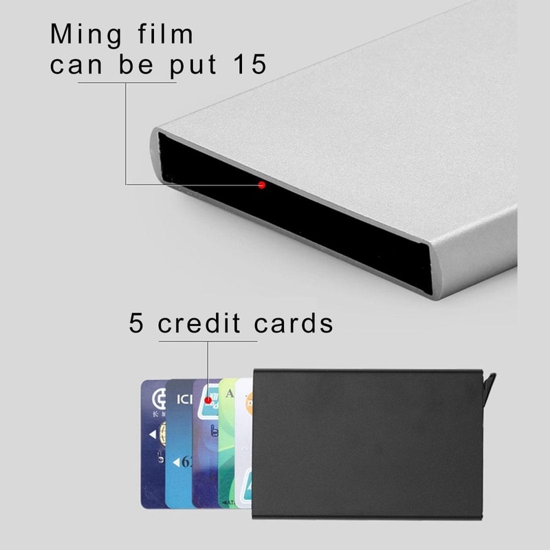 Slim Pop Up Business Card Holder RFID Blocking Credit Card Case For Professionals 4