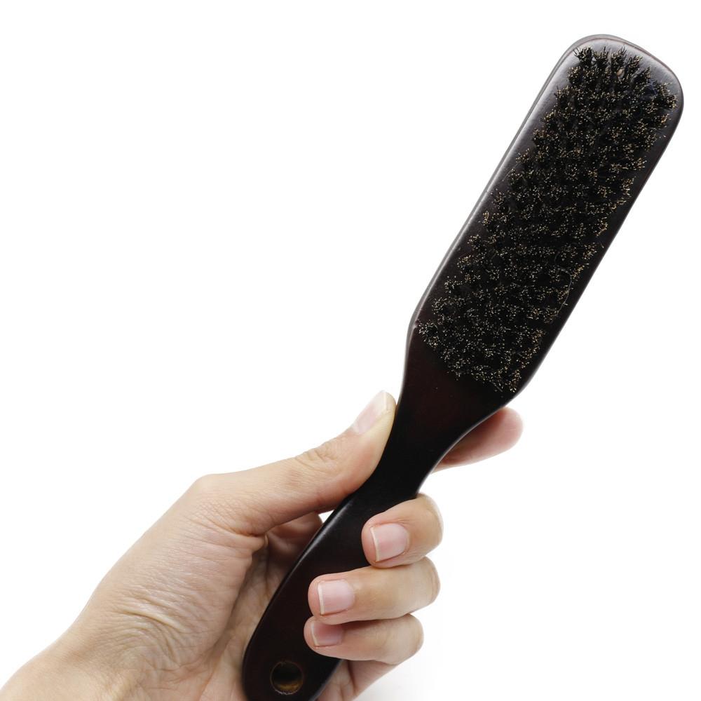 Premium Boar Bristle Beard Brush With Wooden Handle For Beard Grooming Hair Styling 3