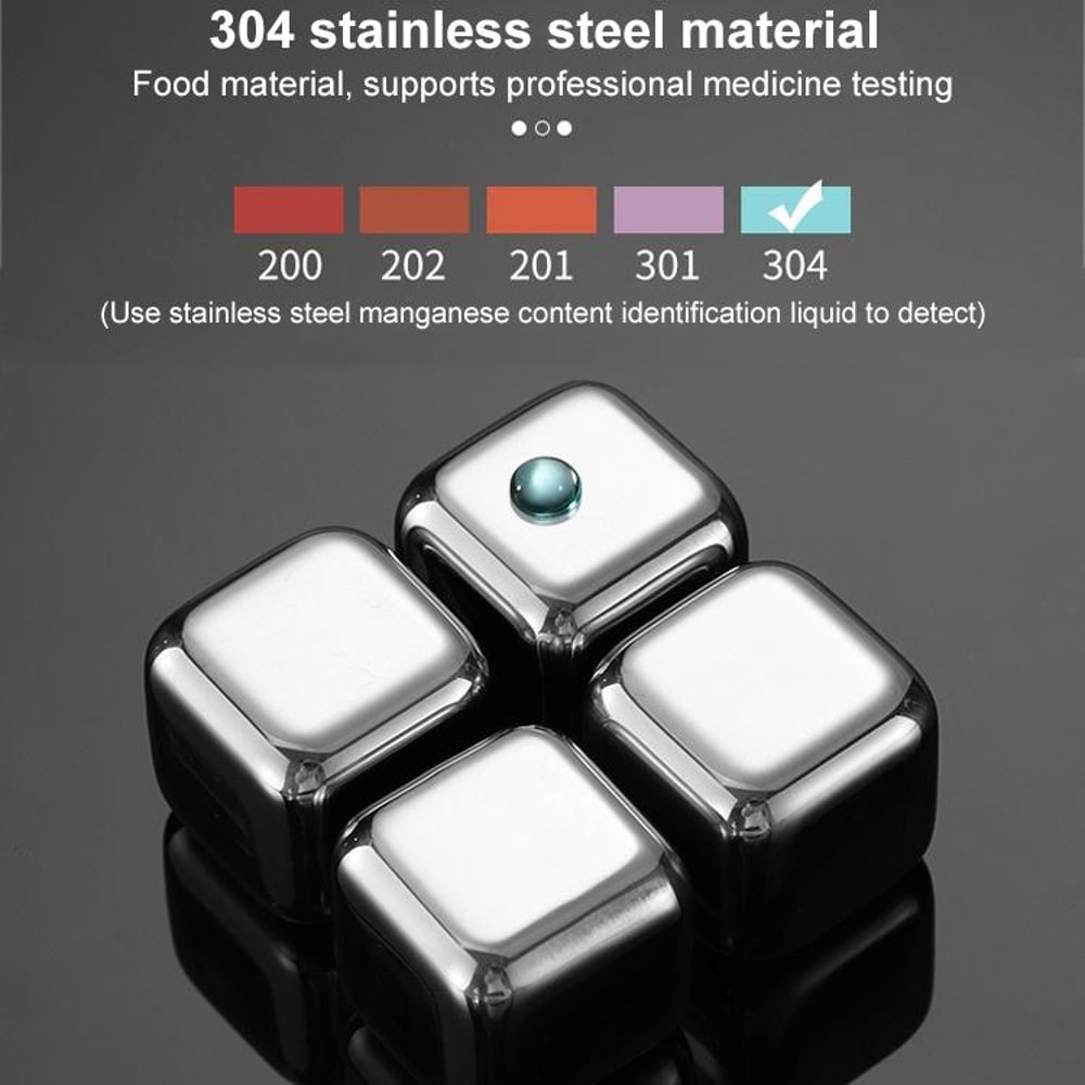 Premium Whiskey Stones Stainless Steel Ice Cubes For Chilled Drinks Without Dilution 2
