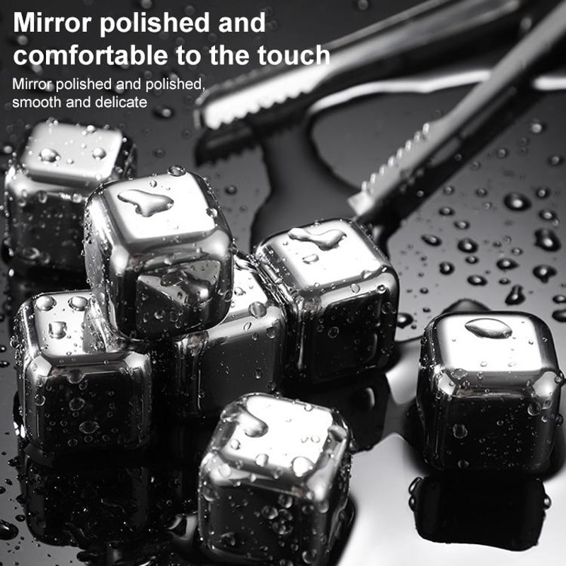 Premium Whiskey Stones Stainless Steel Ice Cubes For Chilled Drinks Without Dilution 4