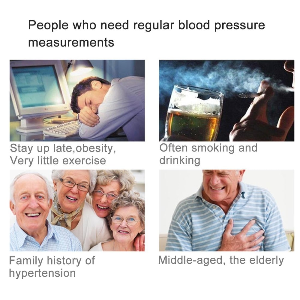 Automatic Blood Pressure Monitor With 90 Memory Sets Large LCD Display 5