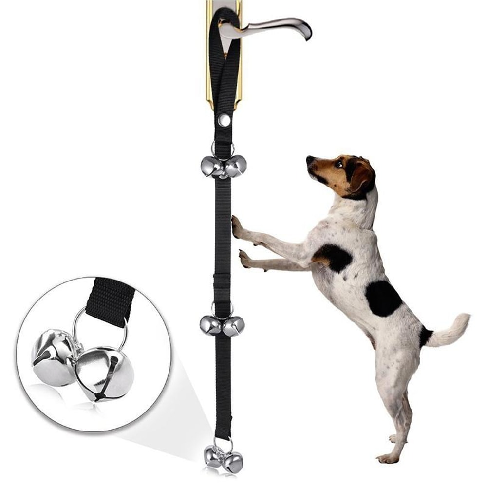 Smart Dog Training Bell Door Hanger With 7 Bells Adjustable Nylon Rope For Potty Training 0