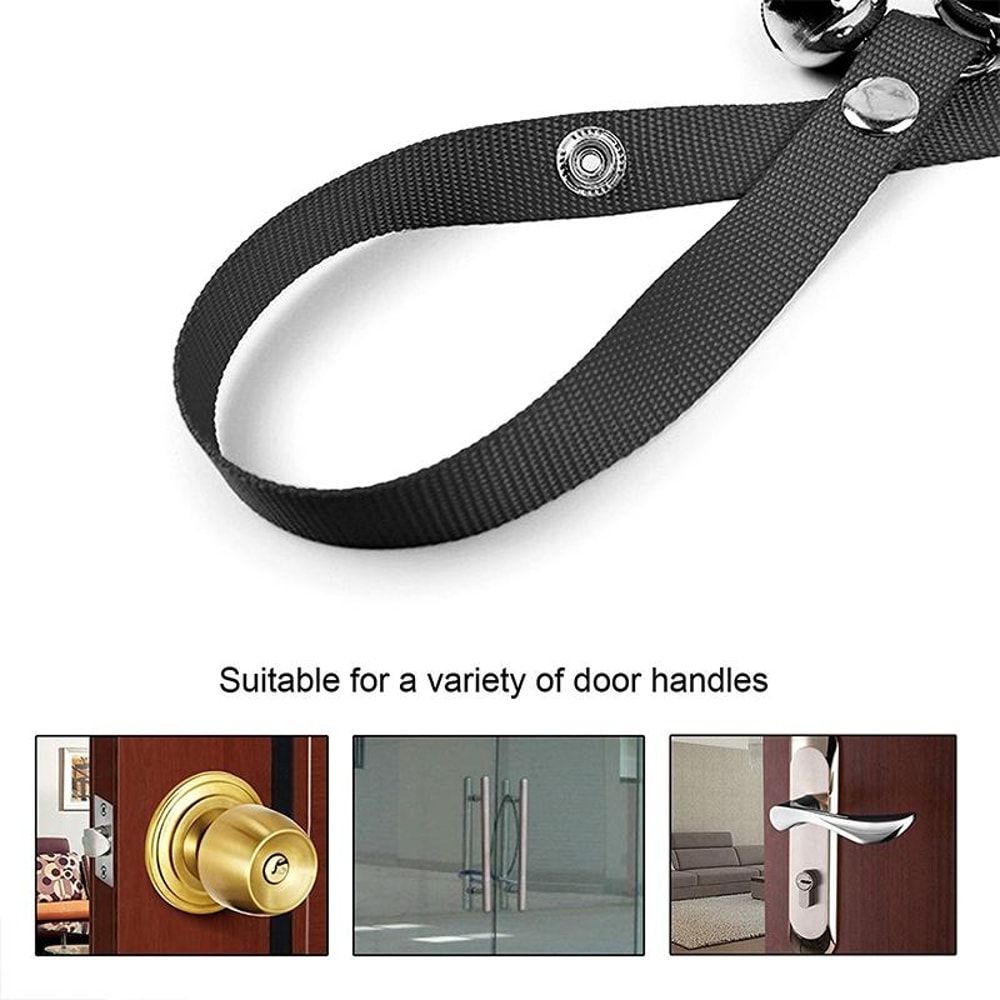Smart Dog Training Bell Door Hanger With 7 Bells Adjustable Nylon Rope For Potty Training 3