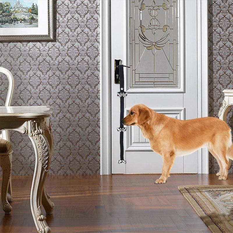 Smart Dog Training Bell Door Hanger With 7 Bells Adjustable Nylon Rope For Potty Training 5