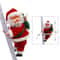 Animated Christmas Climbing Santa Plush Musical Ladder Toy for Holiday Home Decor