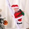 Animated Christmas Climbing Santa Plush Musical Ladder Toy for Holiday Home Decor