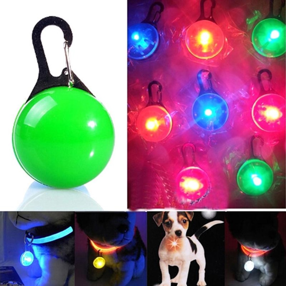 LED Pet Collar Pendant For Dogs Cats Night Safety Light 7
