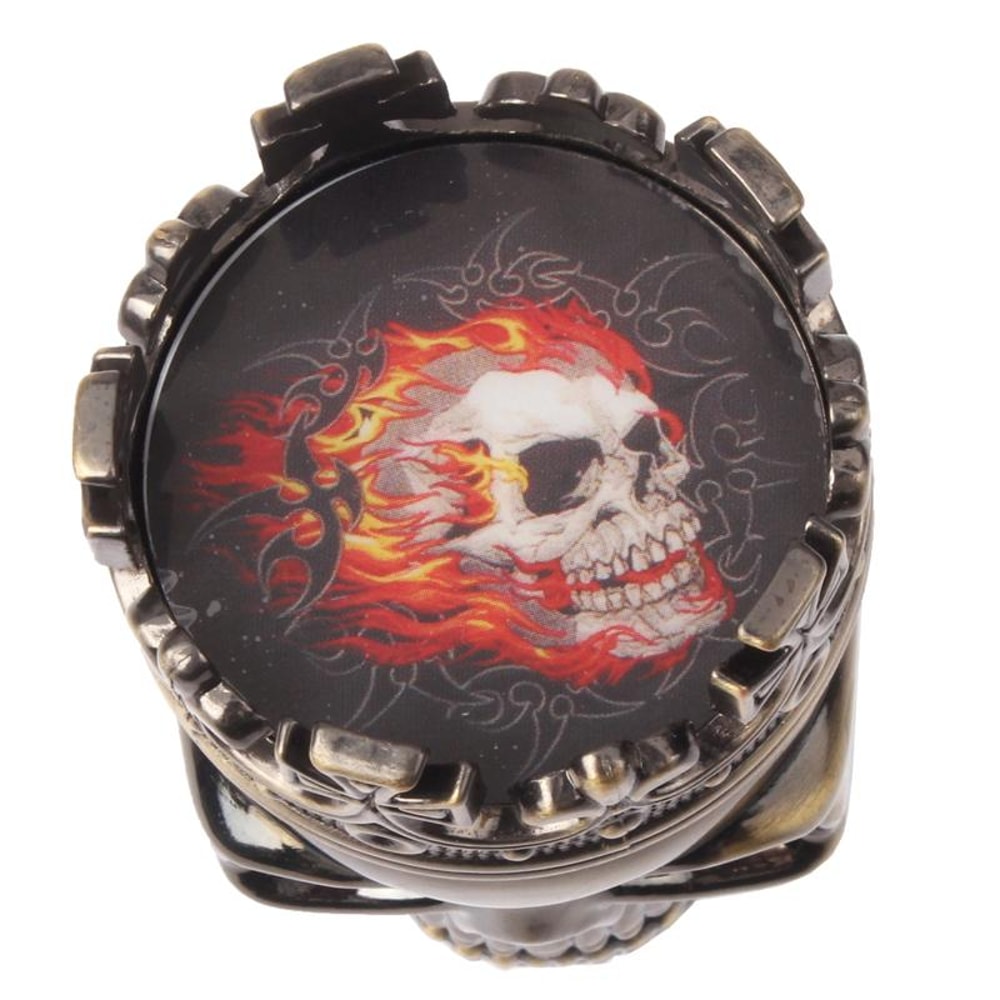 Skull King Zinc Alloy Herb Grinder With Double Layer Mesh Catcher For Tobacco And Spices 4