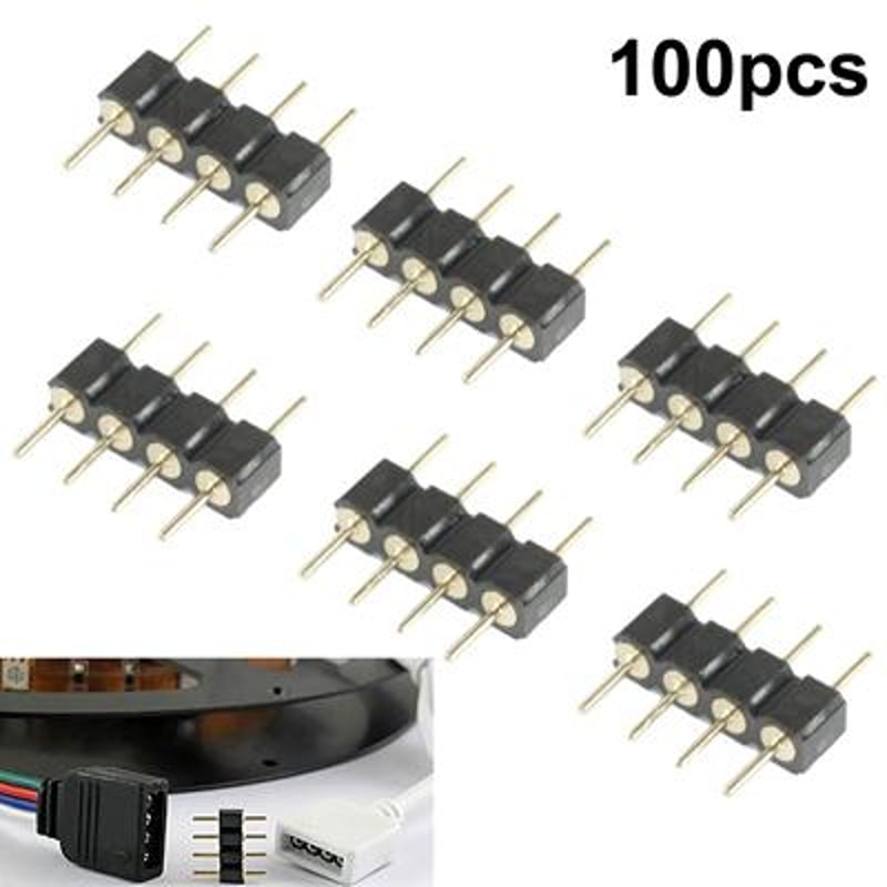 4 Pin RGB LED Strip Male Connector Pack For SMD Lighting Systems 0