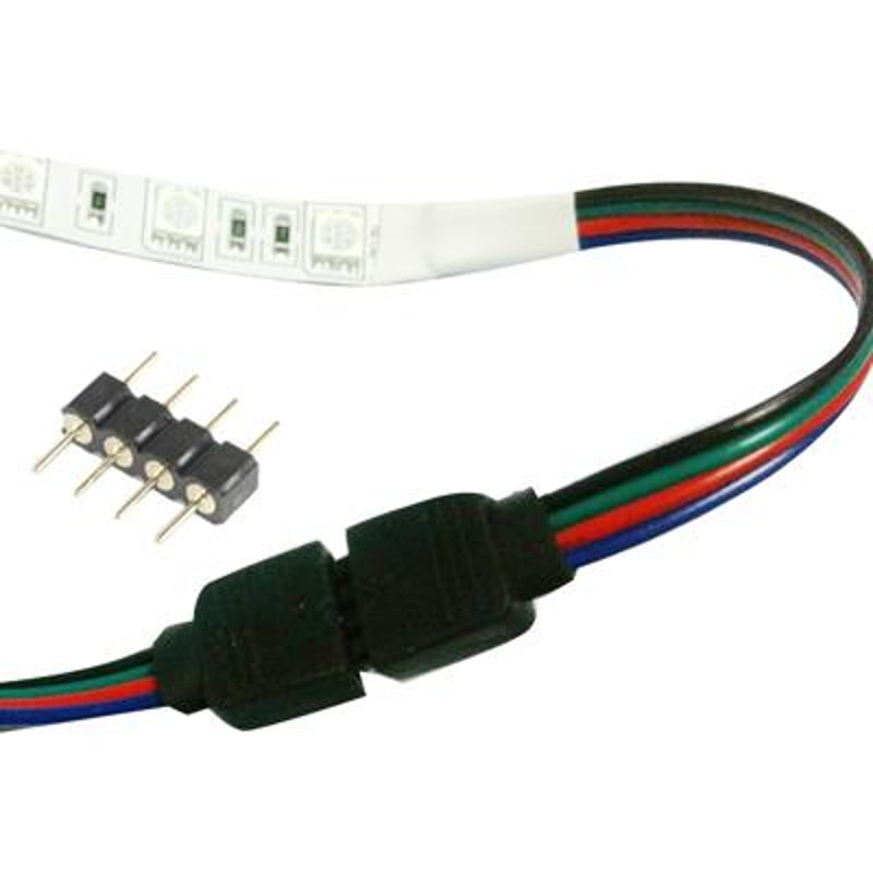 4 Pin RGB LED Strip Male Connector Pack For SMD Lighting Systems 1