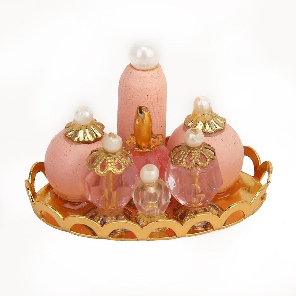 Miniature Vanity Perfume Set For Dollhouse Decor 3PCS Scale Dressing Table Accessories 1
