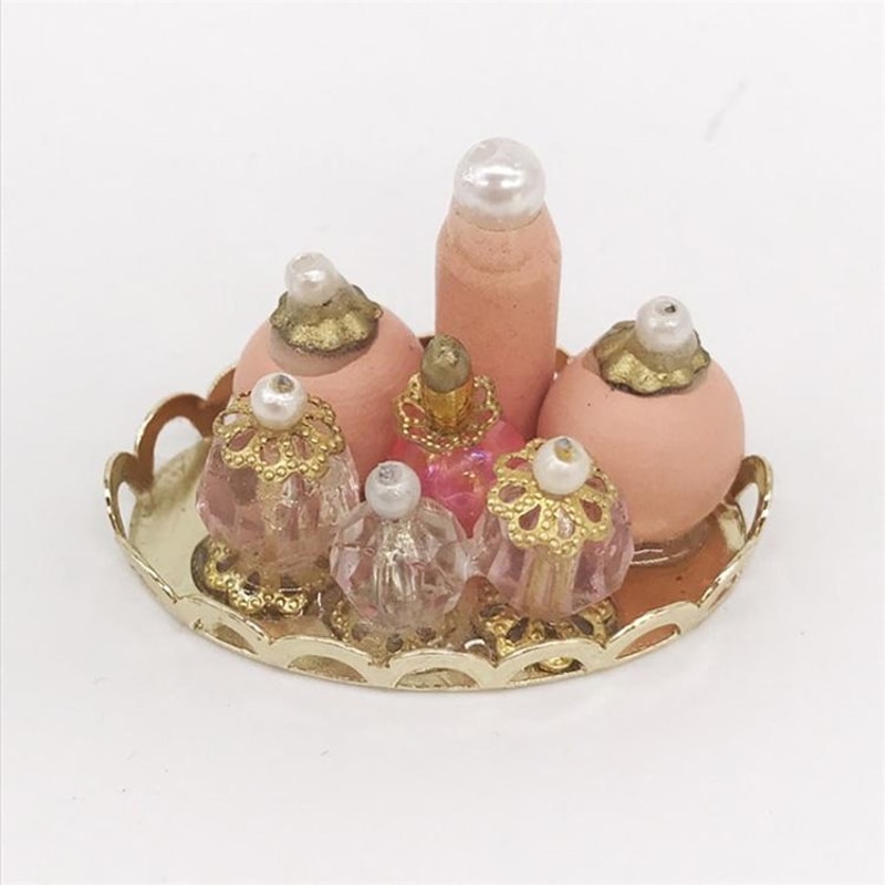 Miniature Vanity Perfume Set For Dollhouse Decor 3PCS Scale Dressing Table Accessories 6