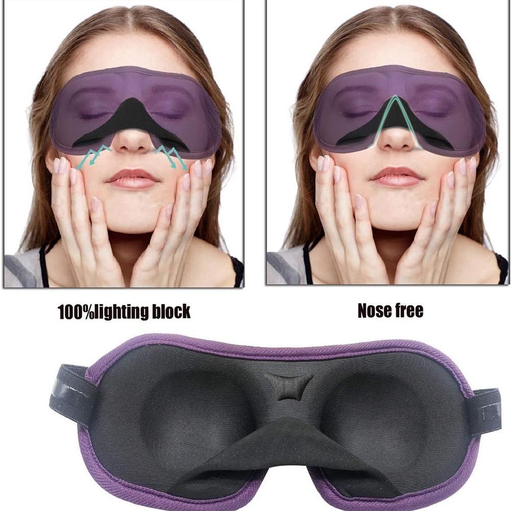 3D Memory Foam Sleep Eye Mask With Adjustable Strap And Total Blackout Comfort 4