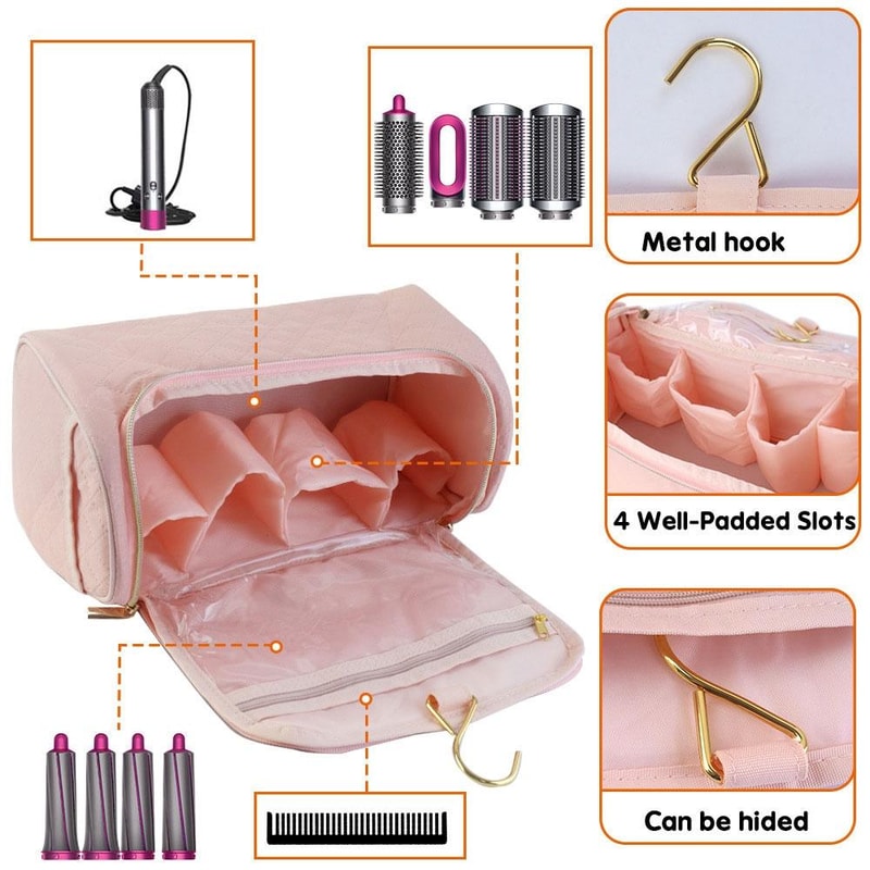 Dyson Airwrap Travel Storage Bag With Hanging Hook And Accessory Organizer 4