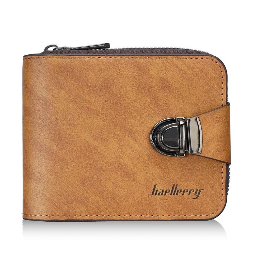 Vintage RFID Men Wallet With Zipper Coin Pocket Multi Card Holder 8