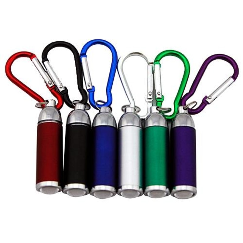 Carabiner Mini LED Zoom Flashlight Keychain Torch For Camping Hiking Emergency Use 2