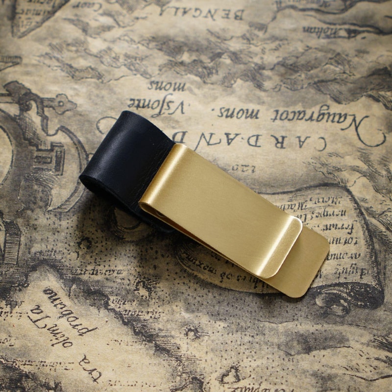 Vintage Leather Pen Loop Clip for Notebooks and Journals