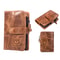 RFID Blocking Genuine Cowhide Men Wallet With Detachable Card Holder Zipper Storage 2